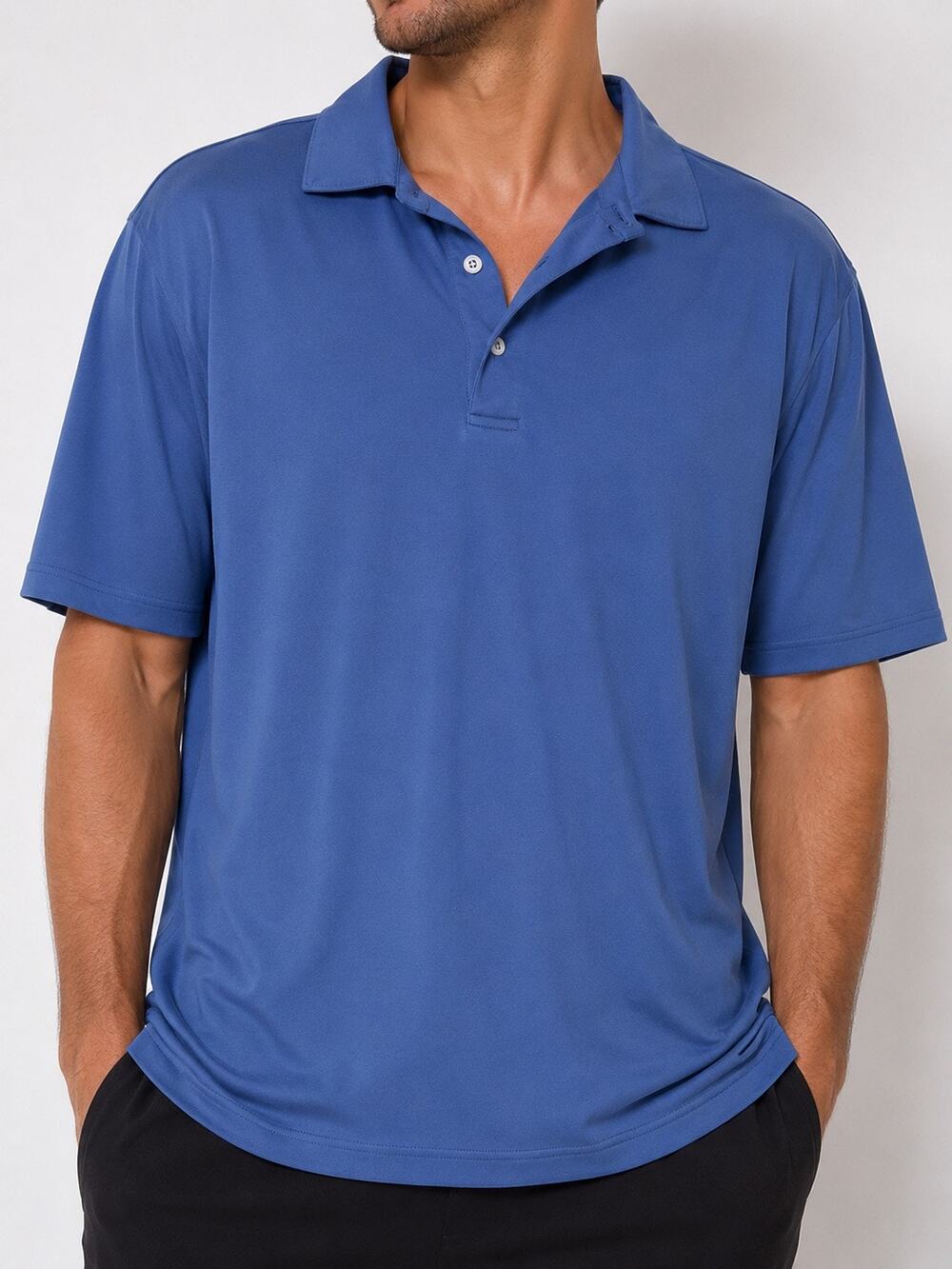 Peter Millar Summer Comfort Performance Men’s Jersey Polo Navy Blue Size L